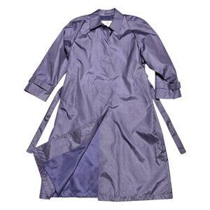 LONDON FOG Towne Shiny Designer Waterproof Windbreaker Trench Coat Jacket 12P